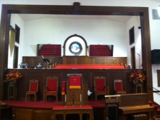 Inside of the Morehead Avenue Baptist Church